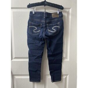 Silver Jeans Women's Dark Blue Ankle & Cropped Jeans